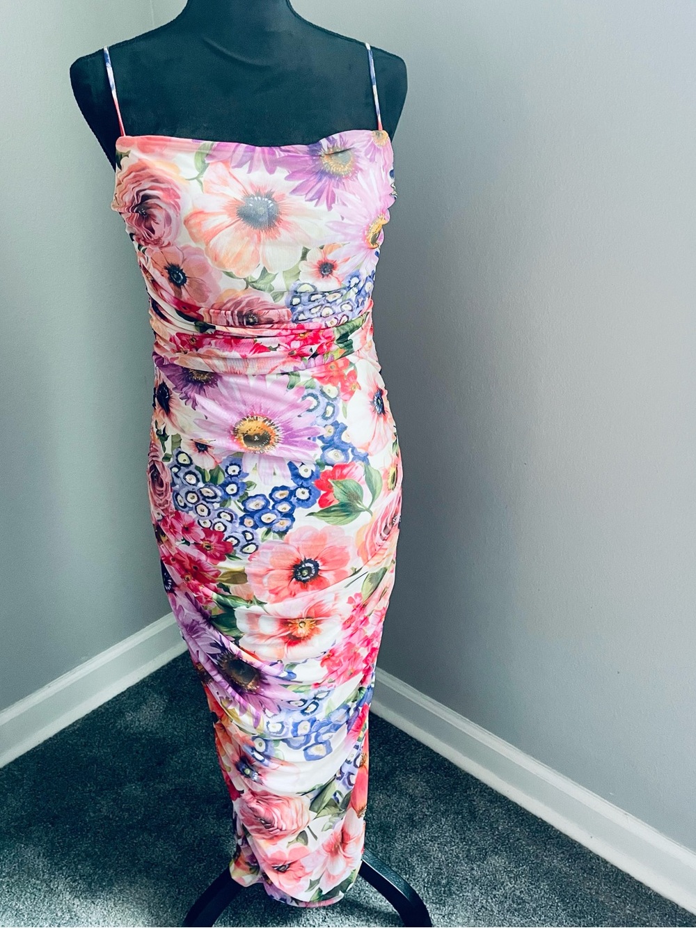 Express Floral Print Mess Dress